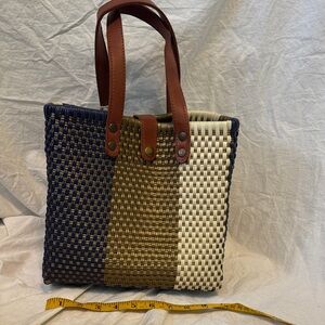 Stylish Multicolor Woven Tote Bag